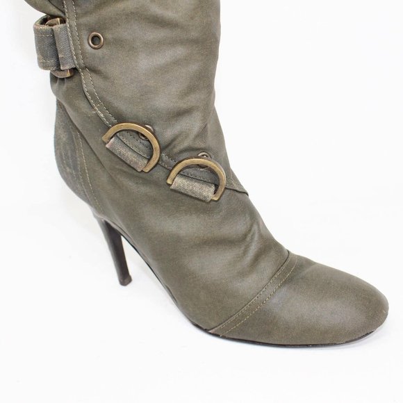 STELLA McCARTNEY #39105 Green Waterproof Fabric Long Boots (US 7 EU 37) - Picture 9 of 9